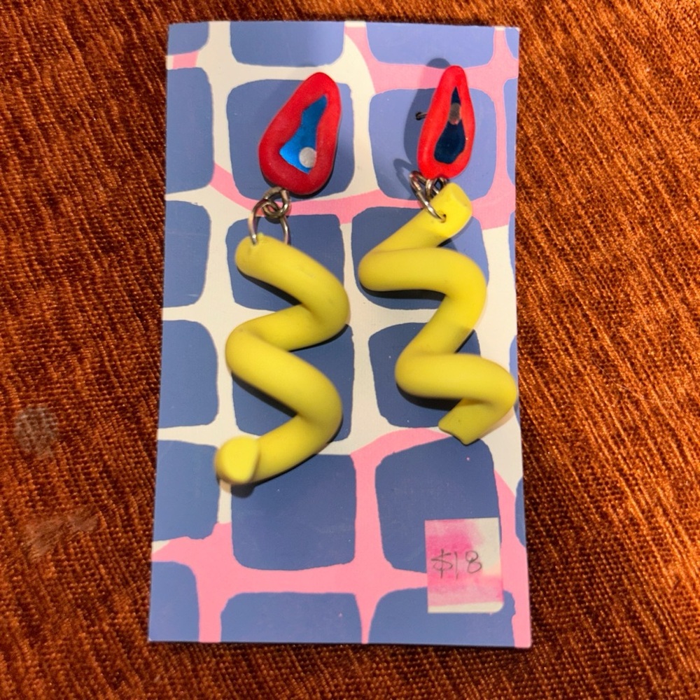 Handmade upcycled dangly fun earrings